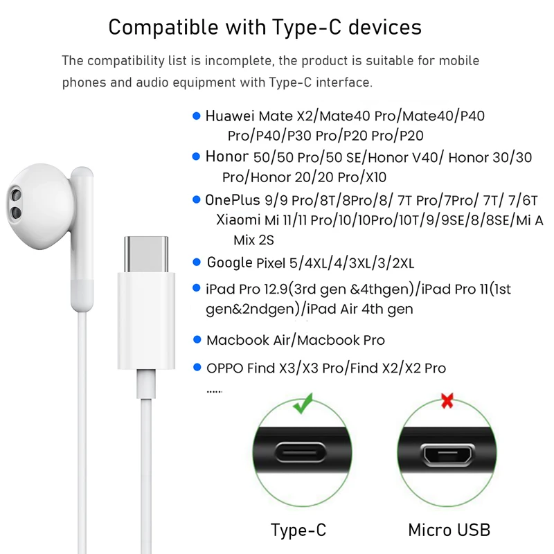 Kutou Bedrade Type C In-Ear Oortelefoon Met Microfoon Draad Control Dual Driver Stereo Headset Voor Huawei Oppo Xiaomi oneplus Hoofdtelefoon