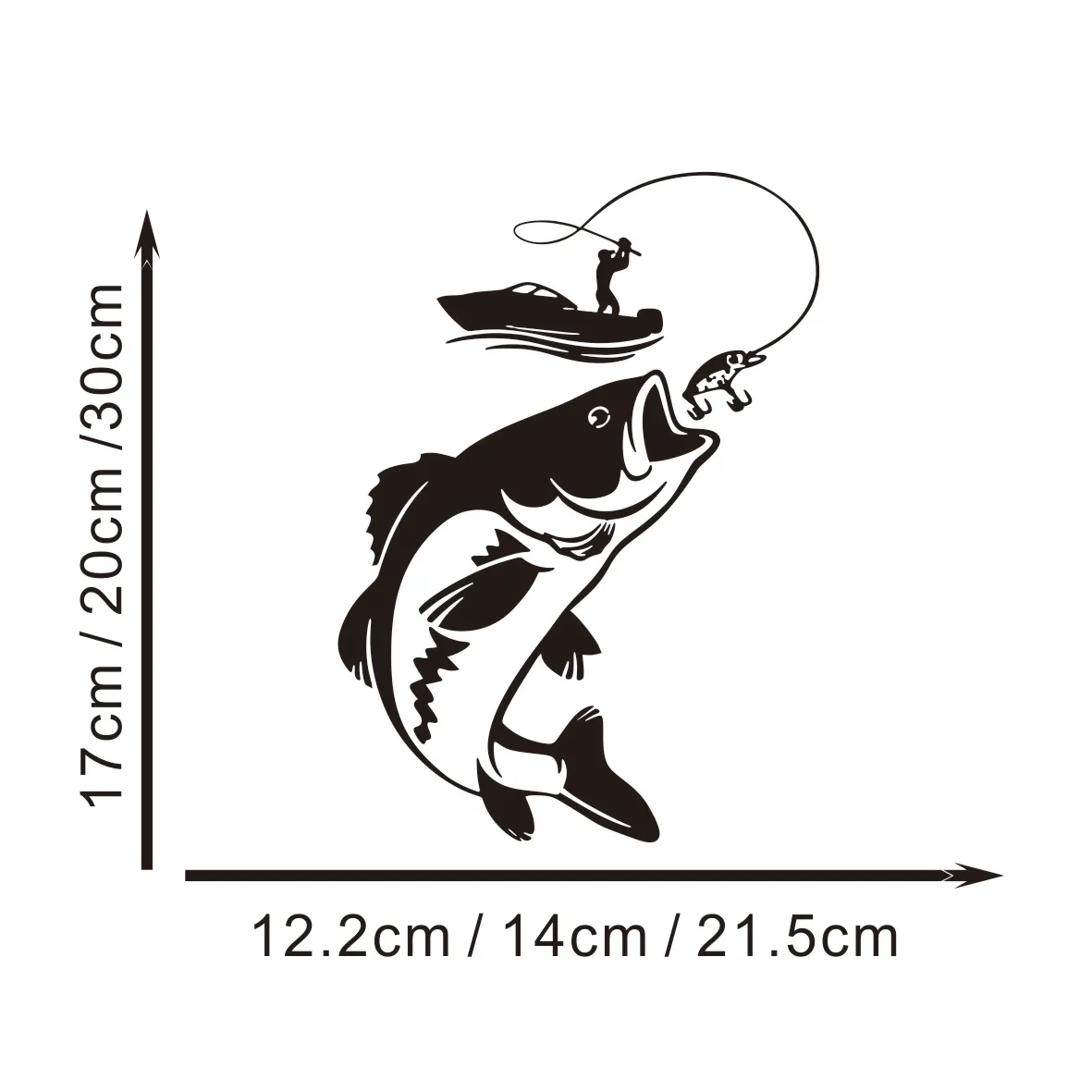 

JP Fun Fishing Fishermen Vinyl Stickers - Ideal for Cars, Motorcycles and Other External Accessories