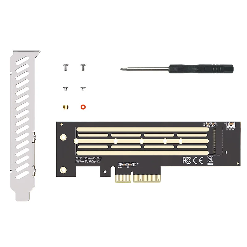 Coolcirc M.2 NVME SSD to PCIe 4.0 Adapter Card 2280 SSD PCIE X4 X8 X16 Expansion Card for Desktop NVME Hard Disk Adapter