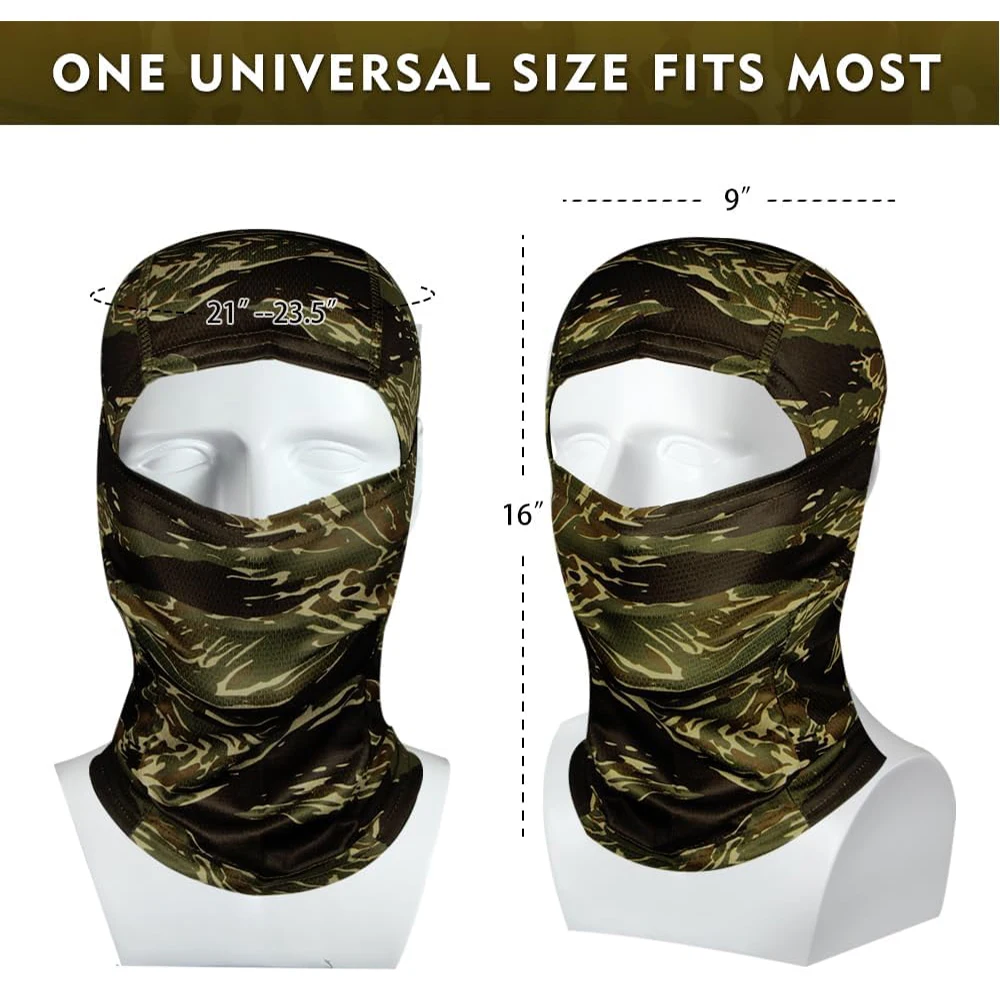 MUSION Fashion Camo Face Mask Bandana Balaclava Hood Headwear for Men Women Training Cycling Ski Wind-Resistant Hunting