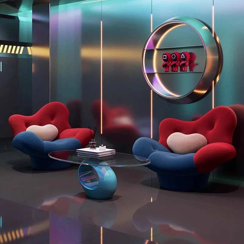 Hotel room lazy sofa chair living room leisure function single sofa creative
