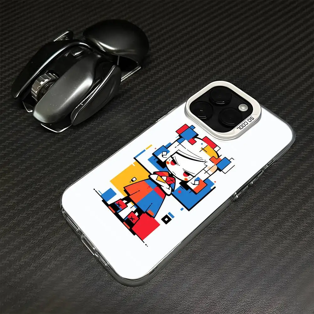 Mondrian Color Square Art Phone Case For iPhone 16,15,14,13,12,11,Mini,Pro,MAX White Matte Shockproof Cover