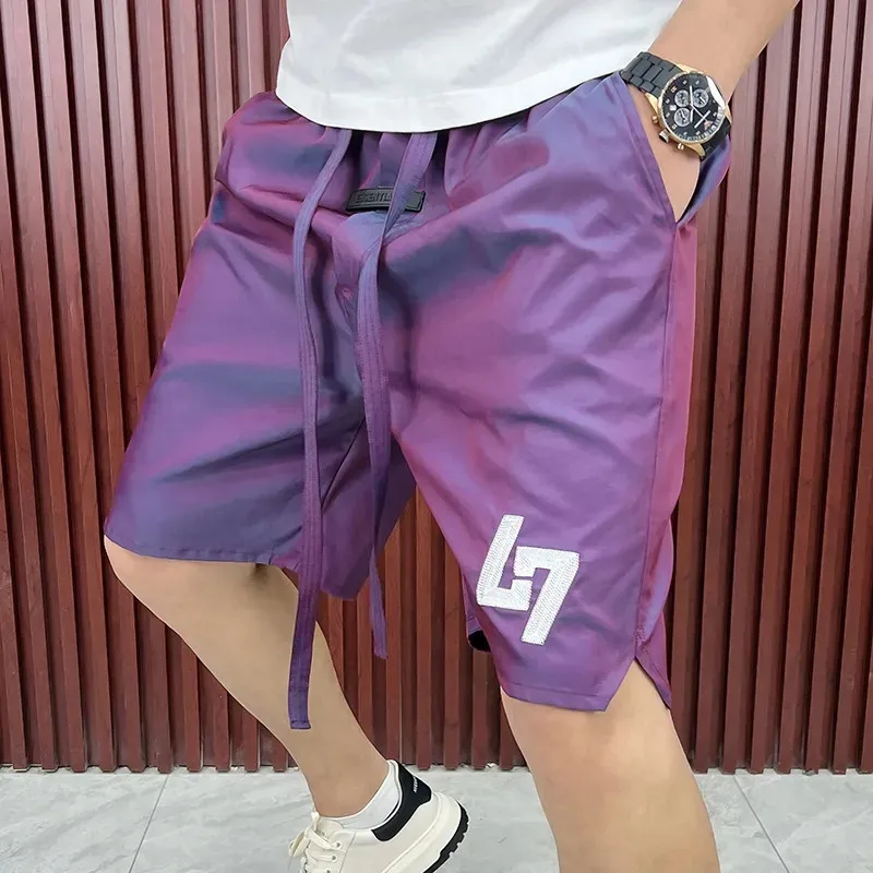 Pantalones cortos deportivos para hombre, ropa informal de verano de 5 cuartos, moda coreana, ropa de calle que combina con todo, novedad de 2024