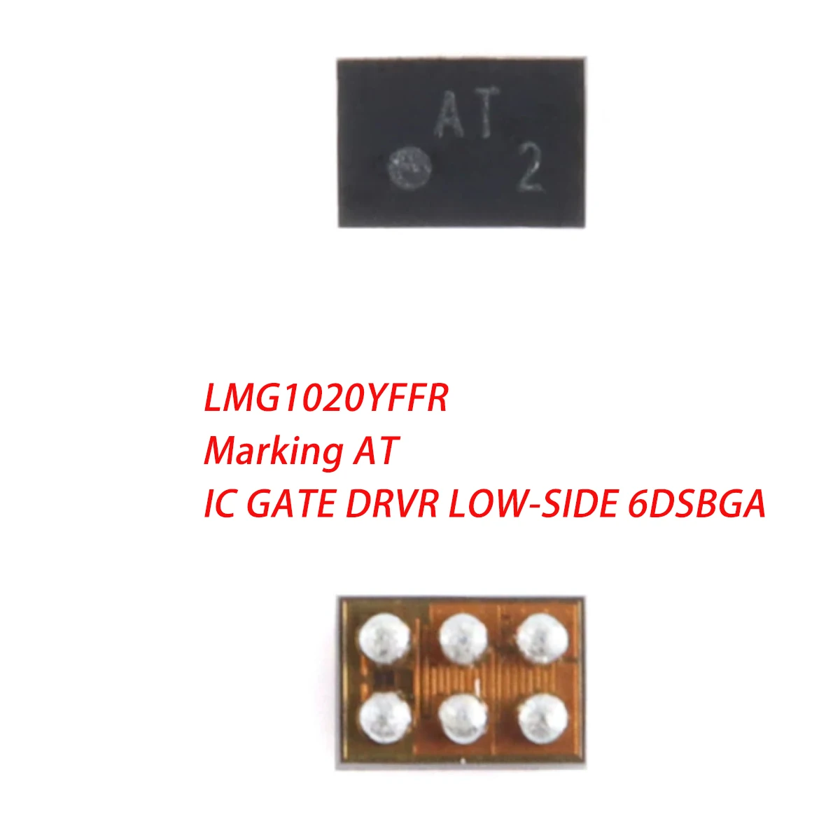 2Pcs Lmg1020Yffr Marking at Wcsp6 Dsbga-6 New Original 5V 7A/5A Low-Side Gan and Mosfet Driver 1-Channel Chip Ic Gate Drvr Low-Side 6Dsbga Uvlo Suitable for 1Ns Pulse Width Applications