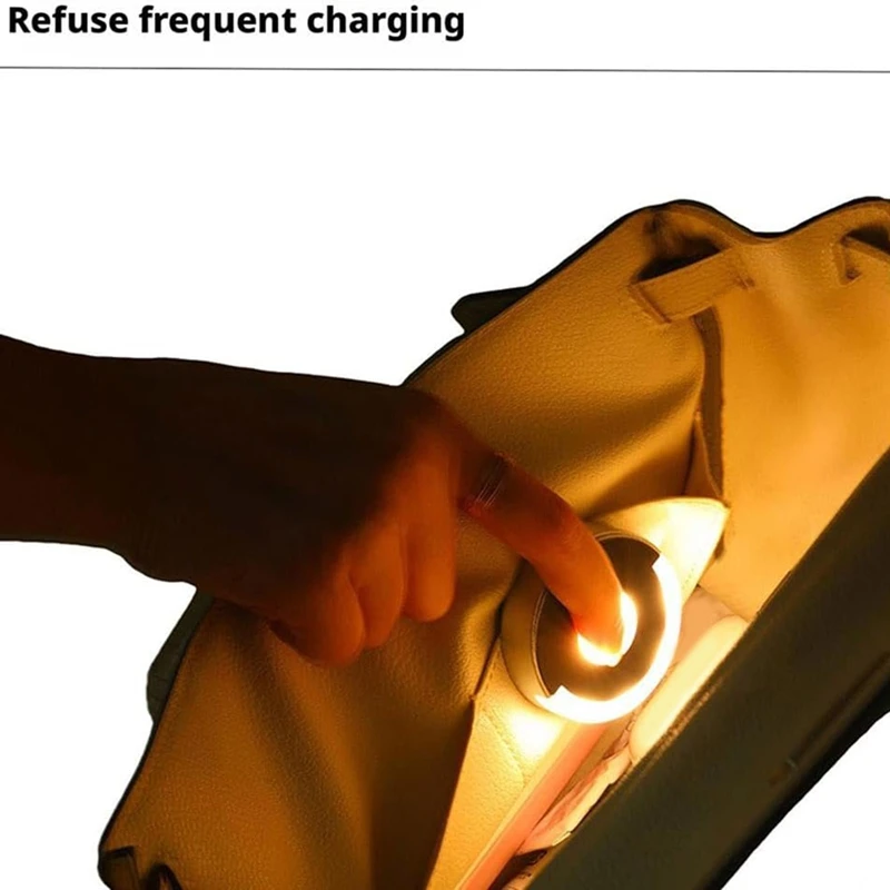 حقيبة يد بمشبك خفيف ومحفظة مع مشبك، مصباح إضاءة حقيبة حمل قابل لإعادة الشحن مع