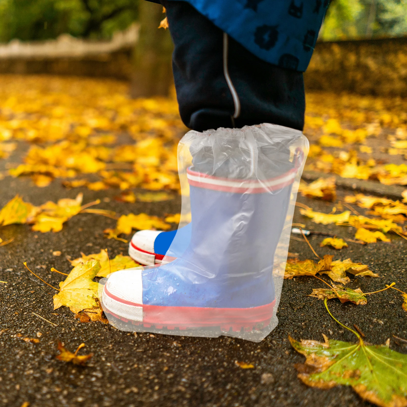 

10Pcs Waterproof Rain Shoe Covers Transparent Disposable Child Size Shoe Covers for Kids Rainy Day Protection Slip Resistant