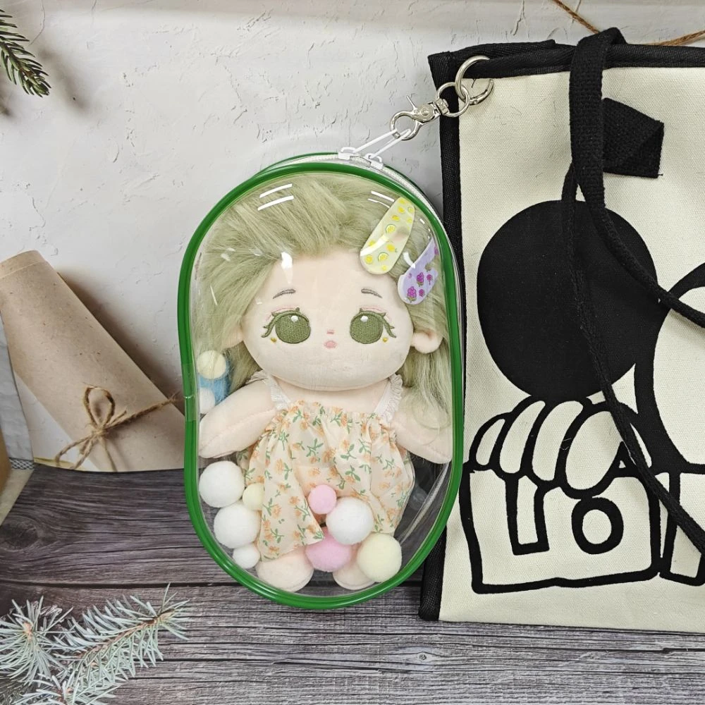 Transparent 20cm Cotton Display Box Dustproof Multifunction 20cm Takeaway Bag Clear PVC Cotton Transparent Bag