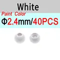 2.4mm Blanco 40 piezas