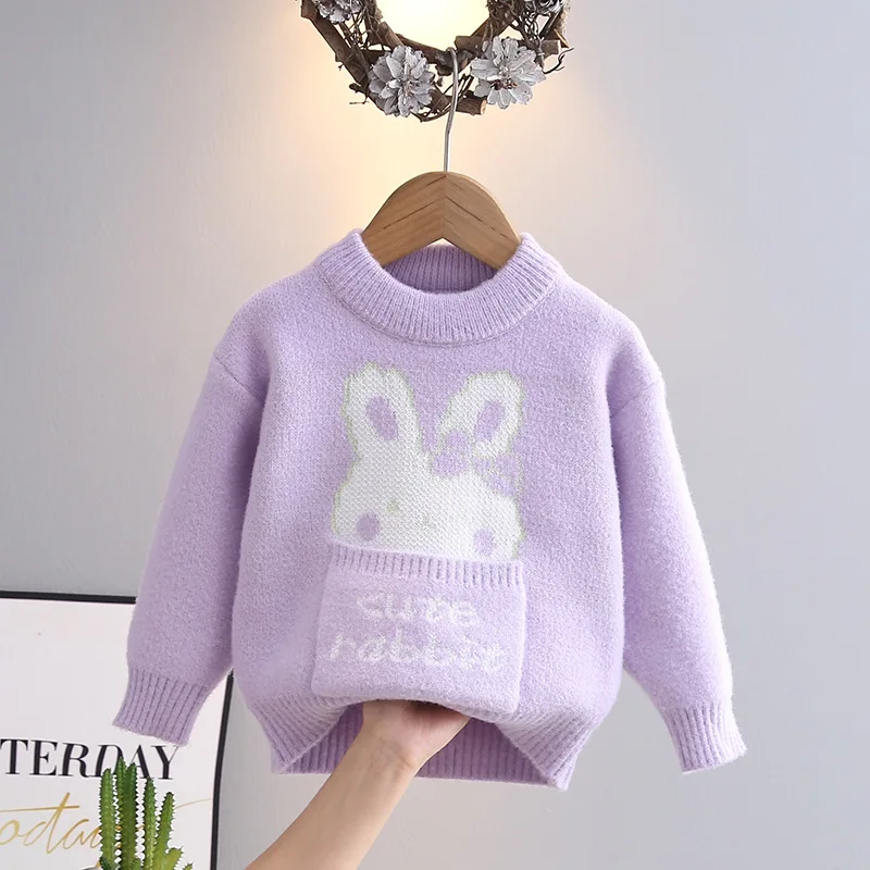 Meisjes Truien Lente Herfst 2025 Kinderen Gebreide Bovenkleding Tops Voor Baby Meisje Kleding Kids Wollen Jersey Trui Outfits 6y