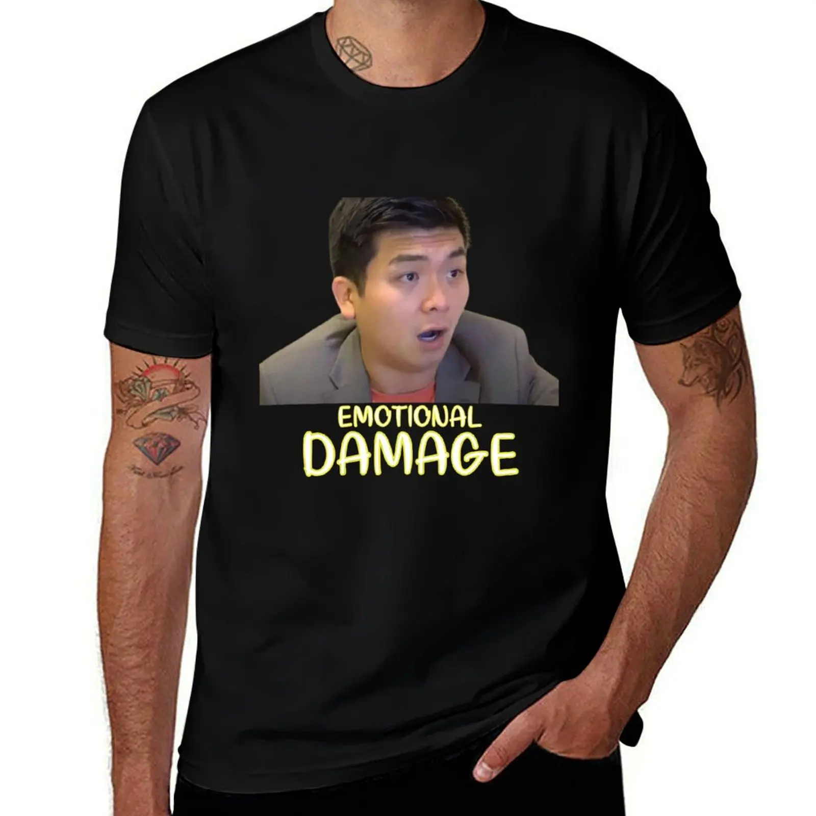 Emotional Damage Steven He T-Shirt Comfortable Basic Crew Neck Tee