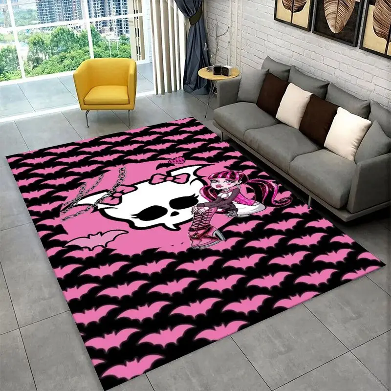 Cartoon Monster High Draculaura Vampire Non-Slip Area Rug for Living Room,Bedroom,Playroom,Soft Carpet Floor Mat Home Decor Rug view 6