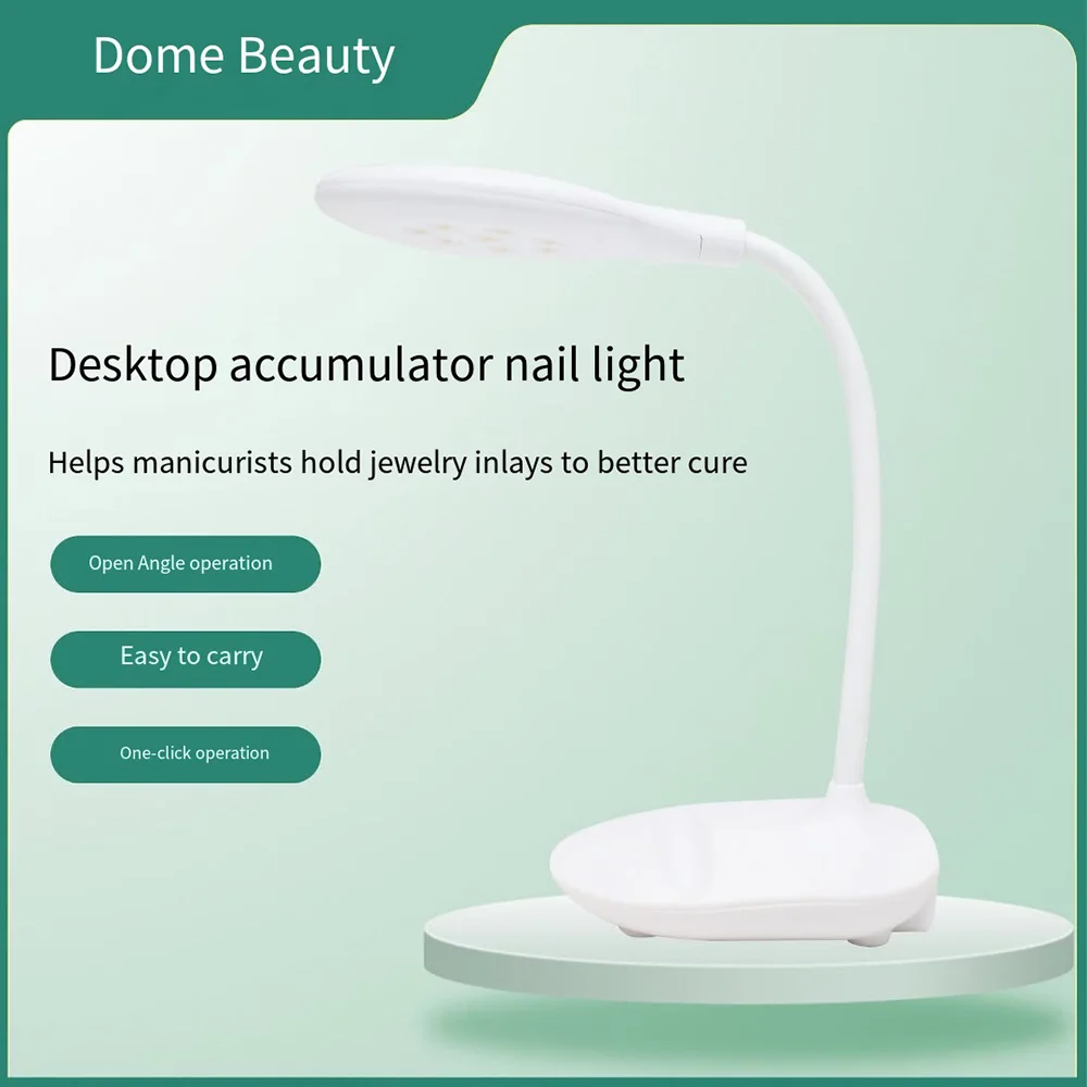 Sèche-Ongles Blanc à 8 LED, Lampe de Bureau Pliante, vaccage Rapide, Portable, UV, Cuisson, Verhéritage Gel, Outils de Manucure