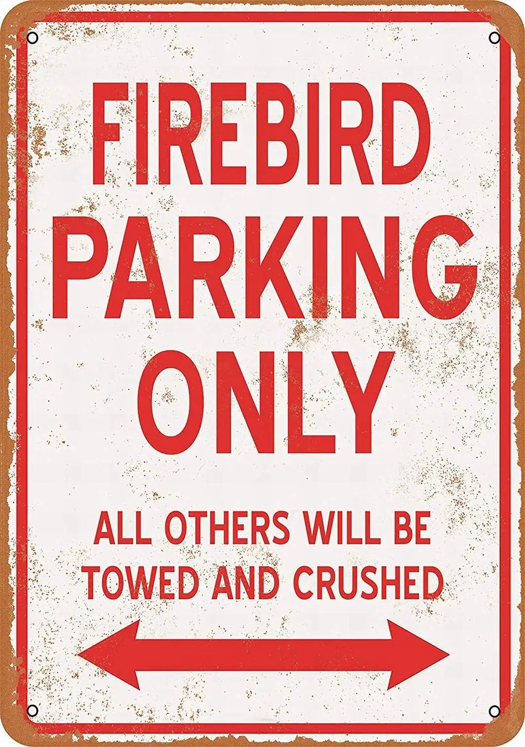 LoMall 8 x 12 Metal Sign - Firebird Parking ONLY - Vintage Wall Decor Art