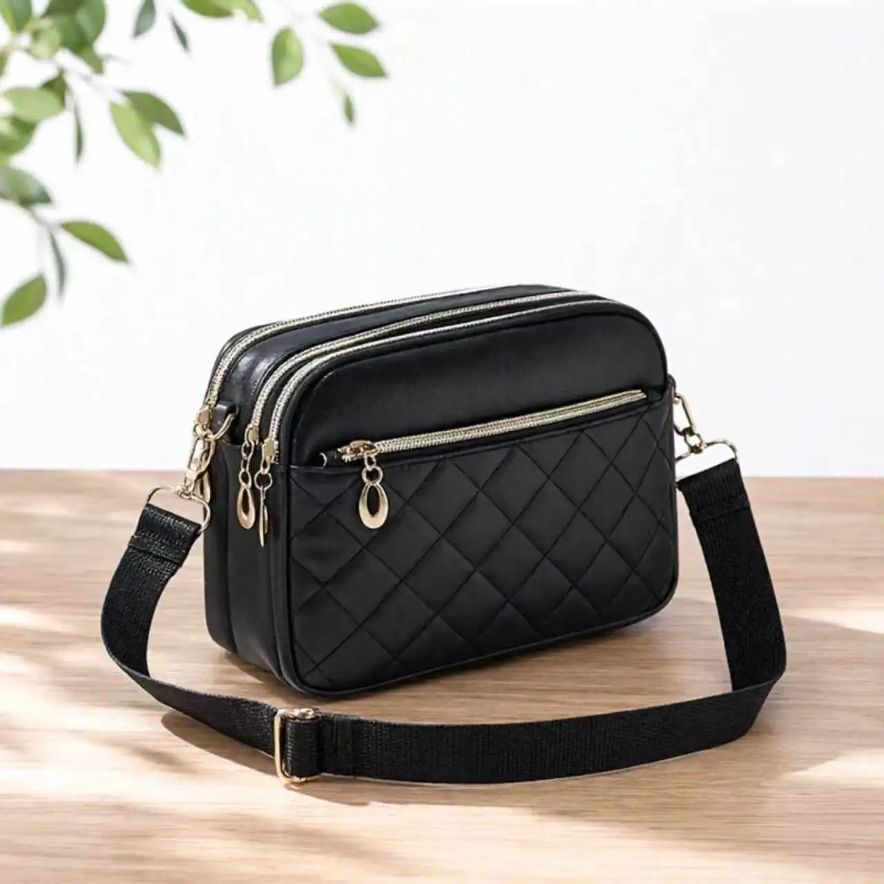 2026 Neue Modische Gesteppte Damen-Umhängetasche - Diamantmuster Crossbody-Tasche - Mehrschichtige Mehrzweck-Tasche – Detail 4