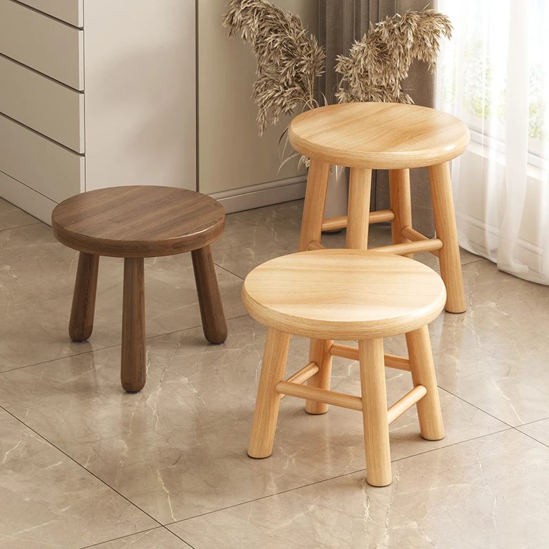 

Wooden Stool Dining Hallway 4 Pcs Ottoman Taboret Table Kitchen Room Chair Tabouret Design Slats Banks Stools Chaise Stołek