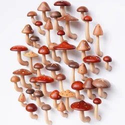 Luxurious Wooden Mushroom Magnetic Sticker Self Adhesive Decorations for Kitchen Fridge Refrigerator Bath Walls Tiles Adornment