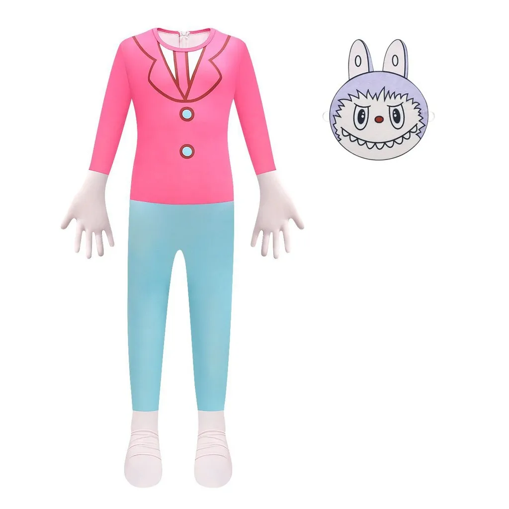 

Детский комбинезон с длинными рукавами и масками в стиле аниме для мальчиков и девочек, костюмы для косплея на Хэллоуин