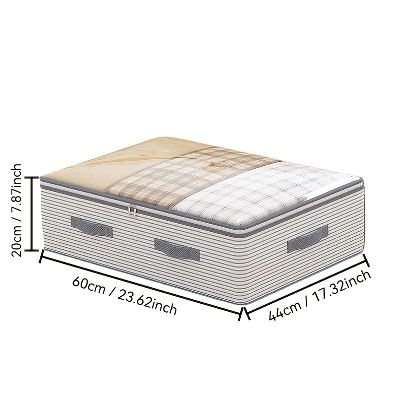Under Bed Storage Bag With Clear Window Foldable Clothes Organizer For Closet Bedding Comforters Portable Fridge Container