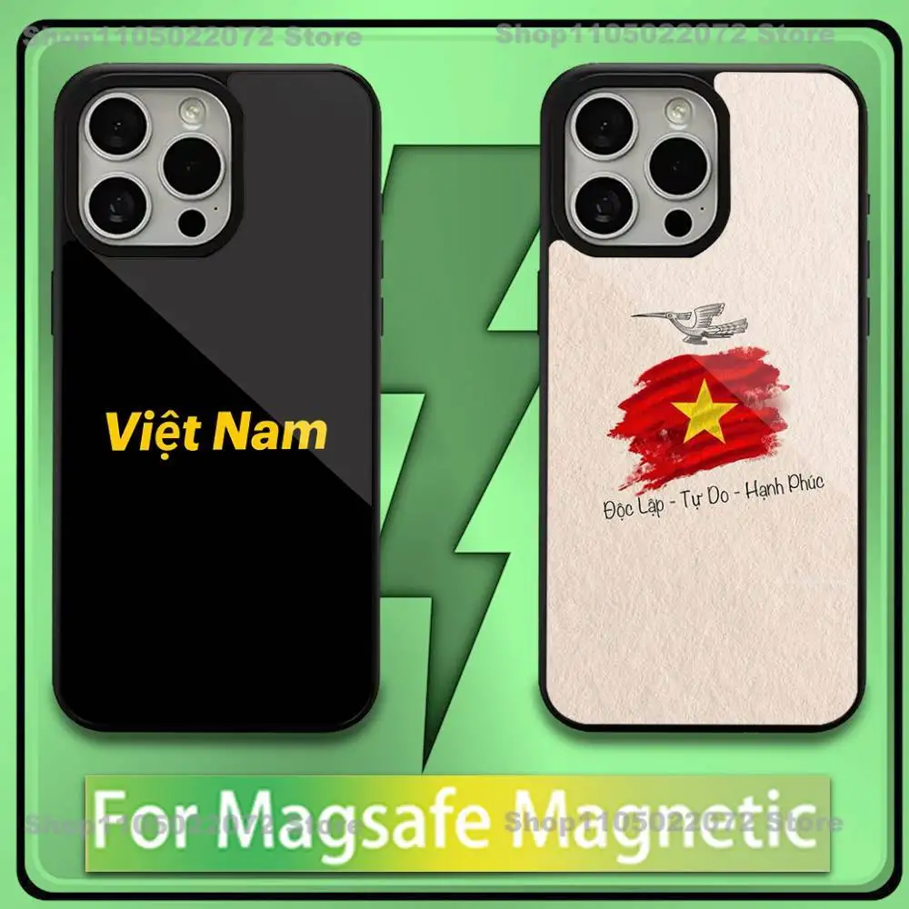 

Vietnam Phone Case For iPhone 17,16,15,14,13,12,11,Plus,Pro,Max,Mini Soft Magesafe Magnetic Wireless Charge