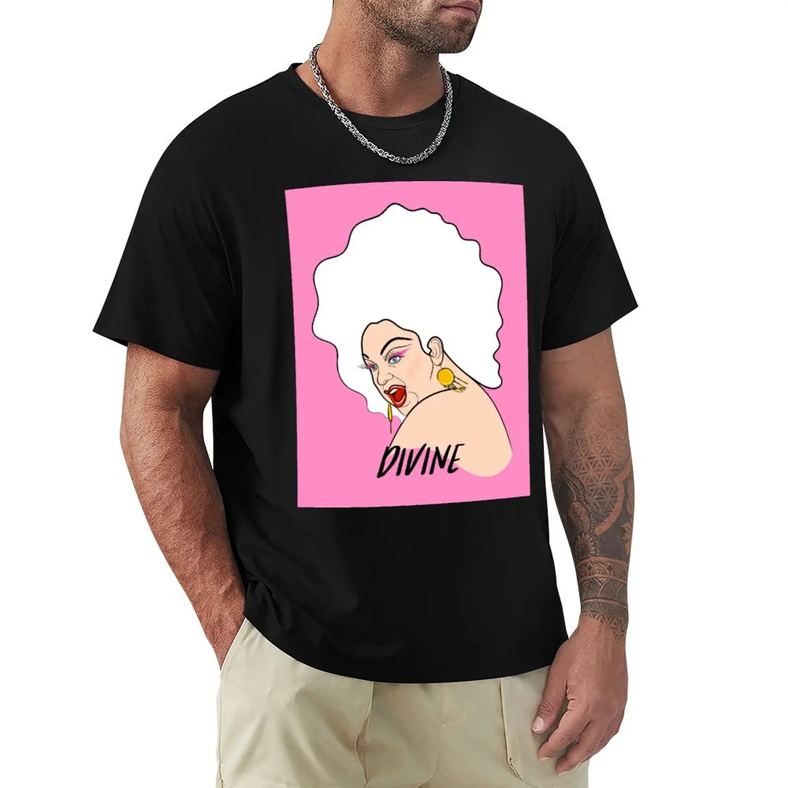

Deliciously Divine T-Shirt anime clothes customs oversized graphic tee t shirt for men