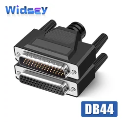DB44 Welding Server Plug 3 Rows Wire Connector Male Female Head Terminals Solid Needle 44Pin Industrial Gold Plating Socket
