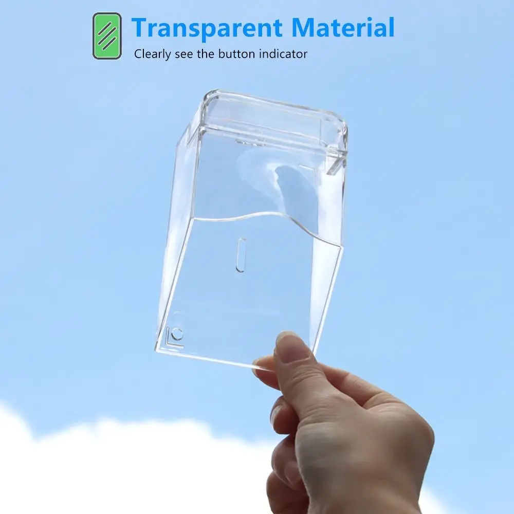 Transparent Wireless Doorbell Rain Cover Universal Tough Material Doorbell Waterproof Cover Humanized Design PC