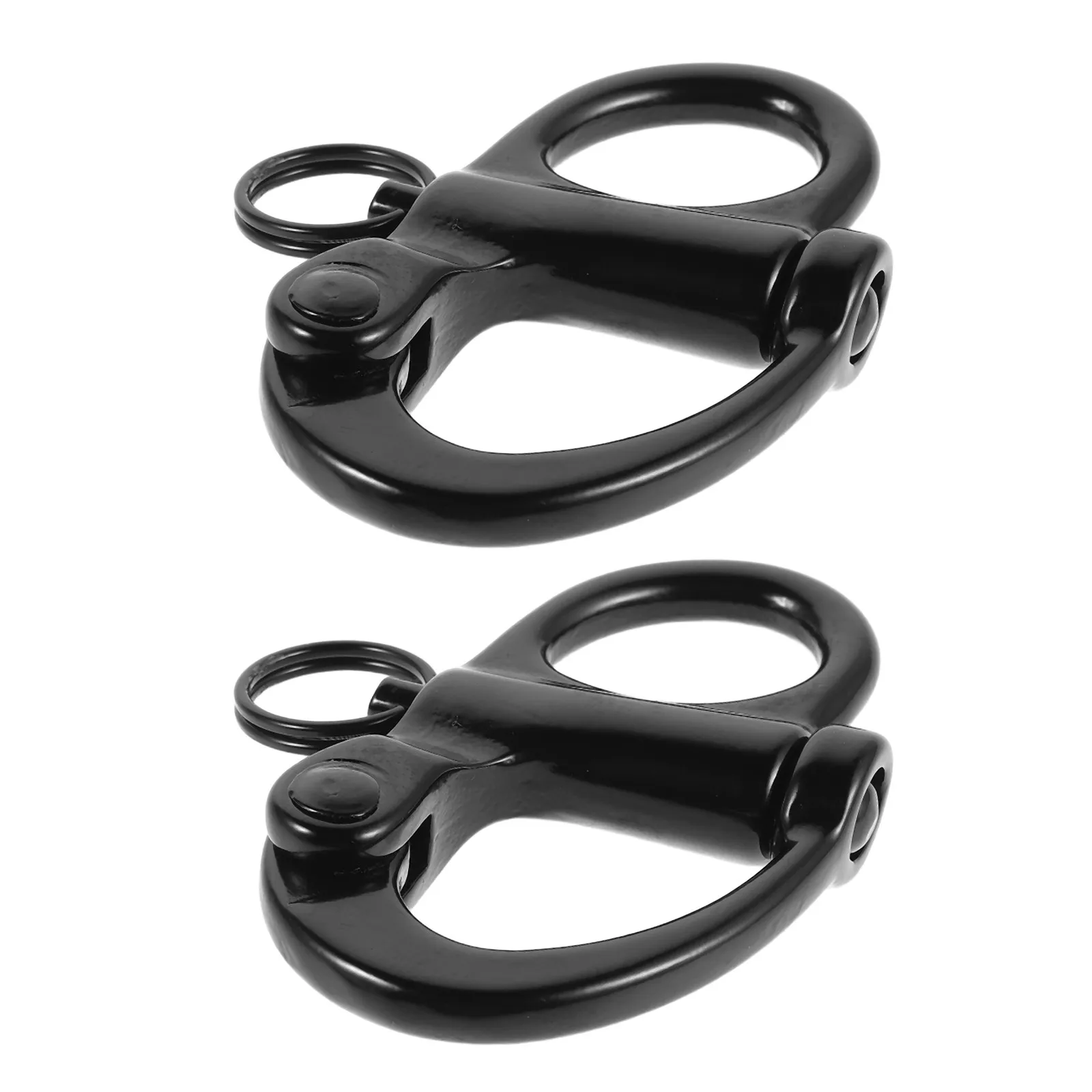 2Pcs Marine Grade Stainless Steel Fixed Snap Shackle Quick Release Rigging Hardware for Sailboat Yacht Survival Bracelet Sailing