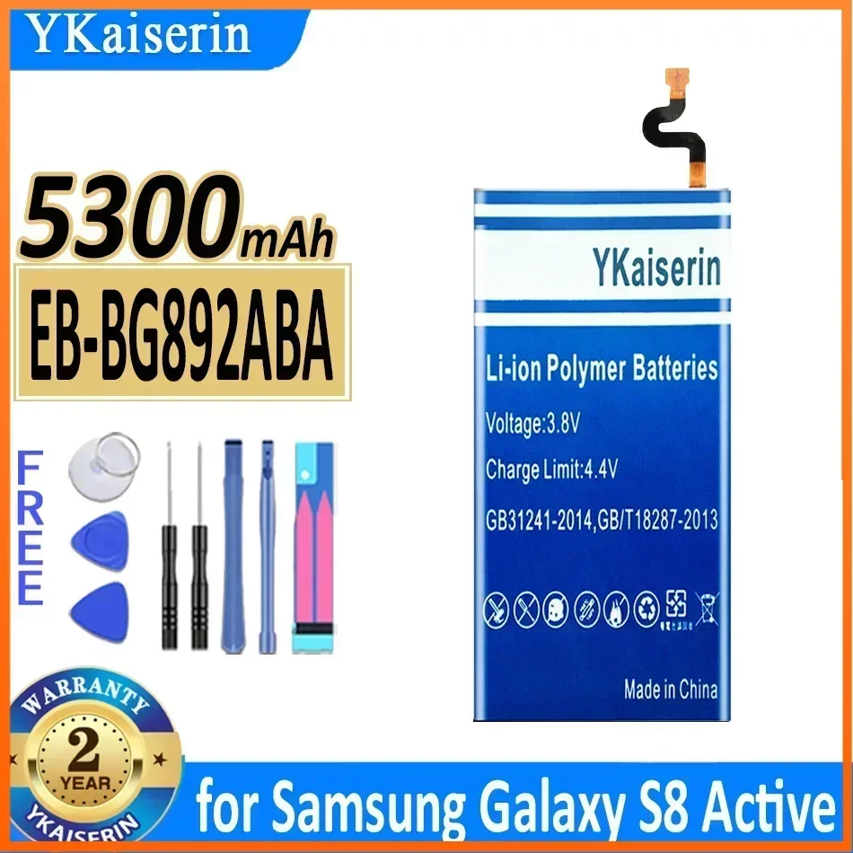 

5300mAh YKaiserin EB-BG892ABA Battery for Samsung Galaxy S8Active G892V SM-G892L G892A G892L G892 SM-G8920 G892F S8 Active