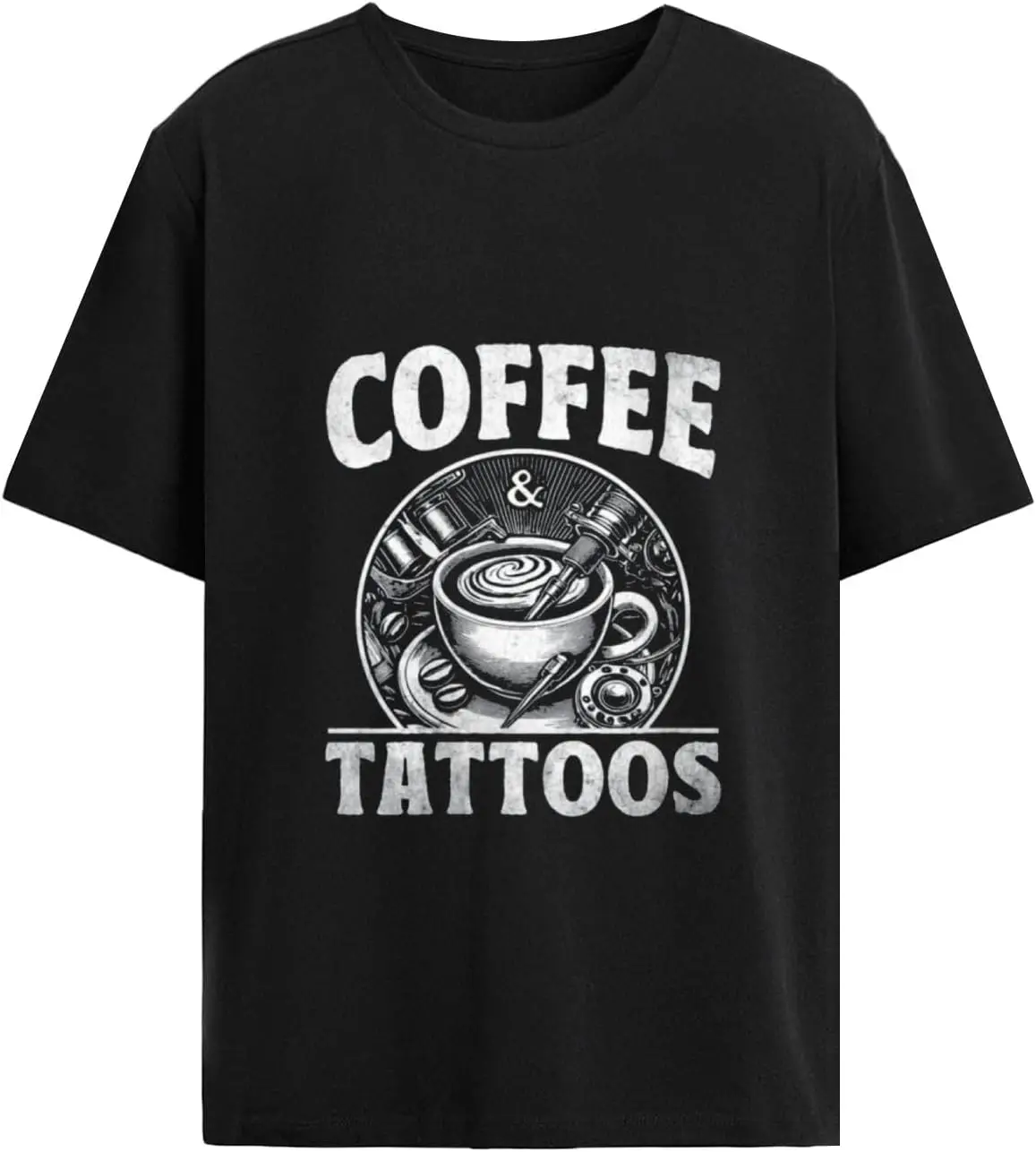Coffee and Tattoos tee Shirts Women Popular
