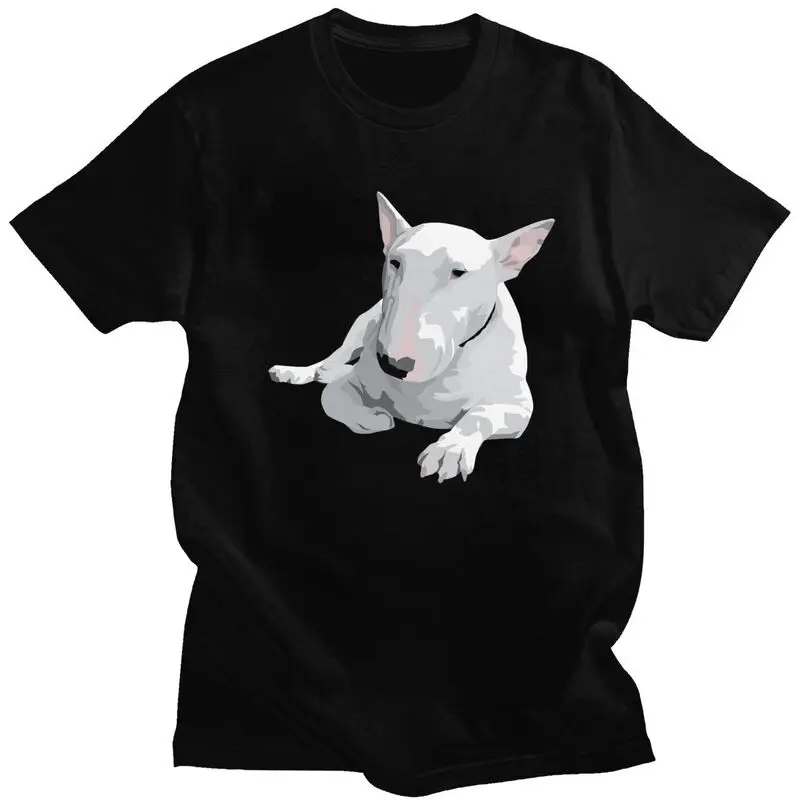 Custom Cool English Bull Terrier T Shirt Men 100% Cotton T-shirt Leisure Tee Tops Streetwear Tshirt