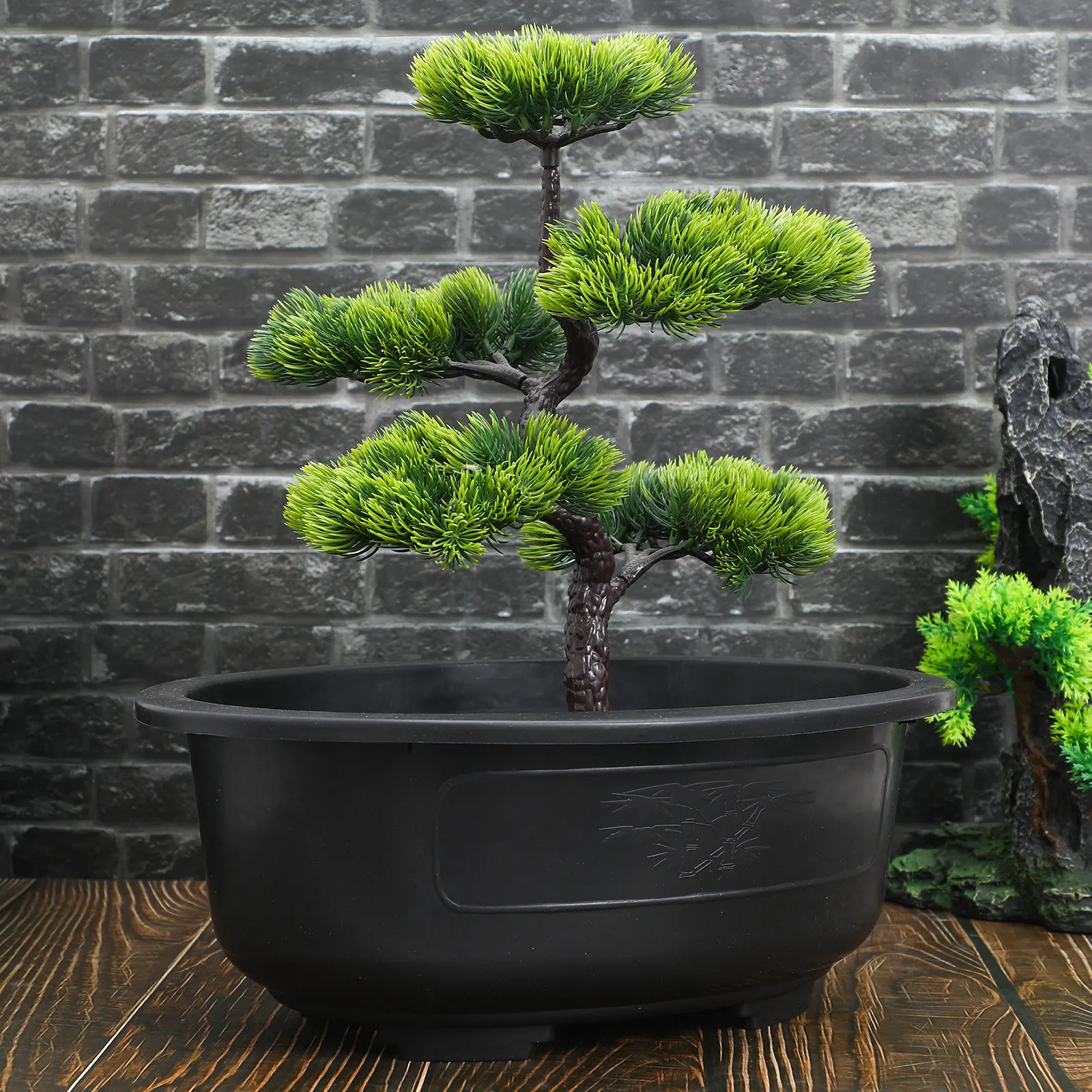 

2Pcs Large Flowerpot Oval Bonsai Pot Plastic Plant Container Ideal for Orchid Gardening Indoor Outdoor Decoration Planter