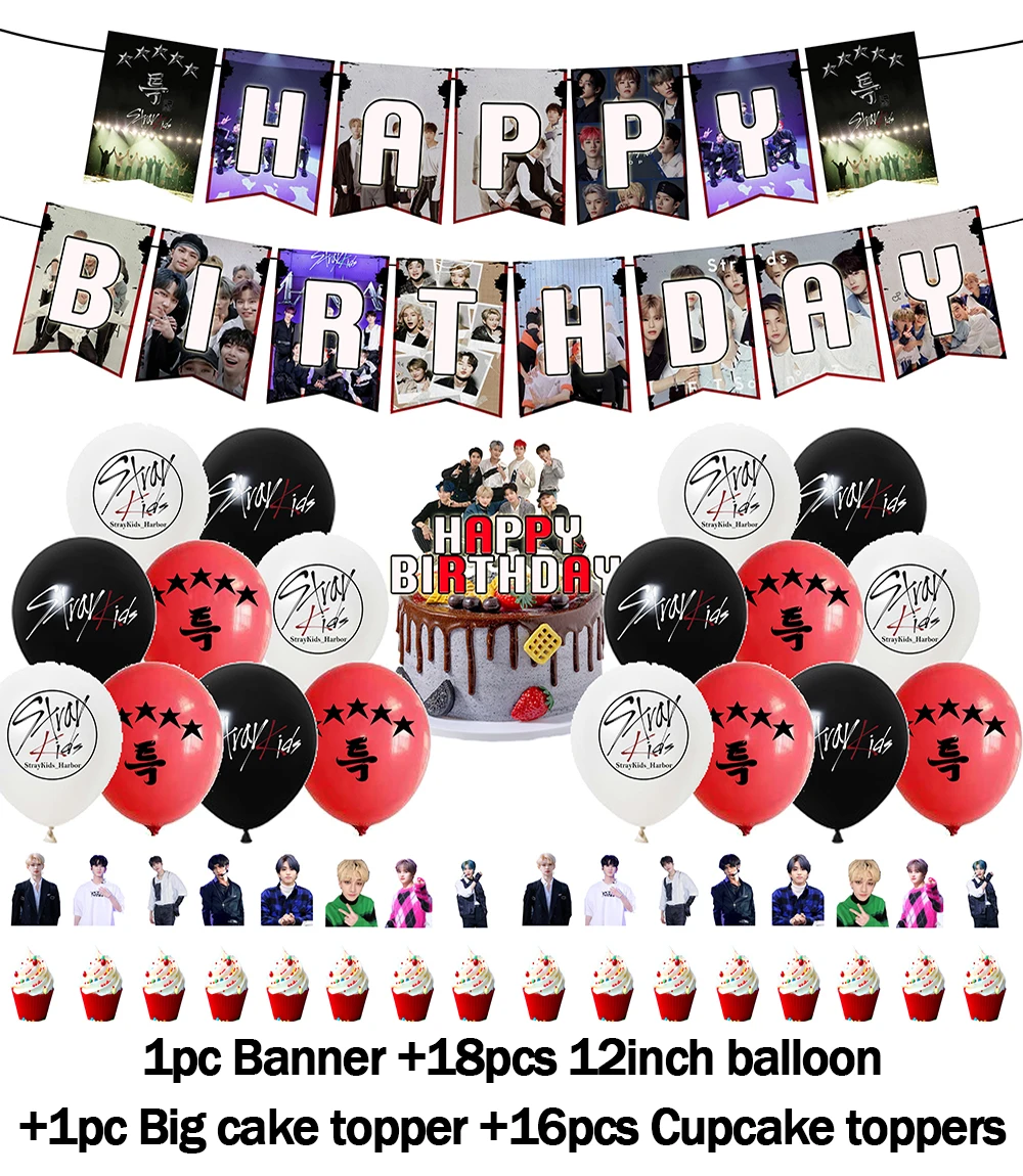 Heißer Singer-Themen-Kindergeburtstags-Dekorations-Hintergrund, Idol-Kuchenaufsatz, Zahlenballons, Babyparty-Fan-Geschenkzubehör – Detail 5