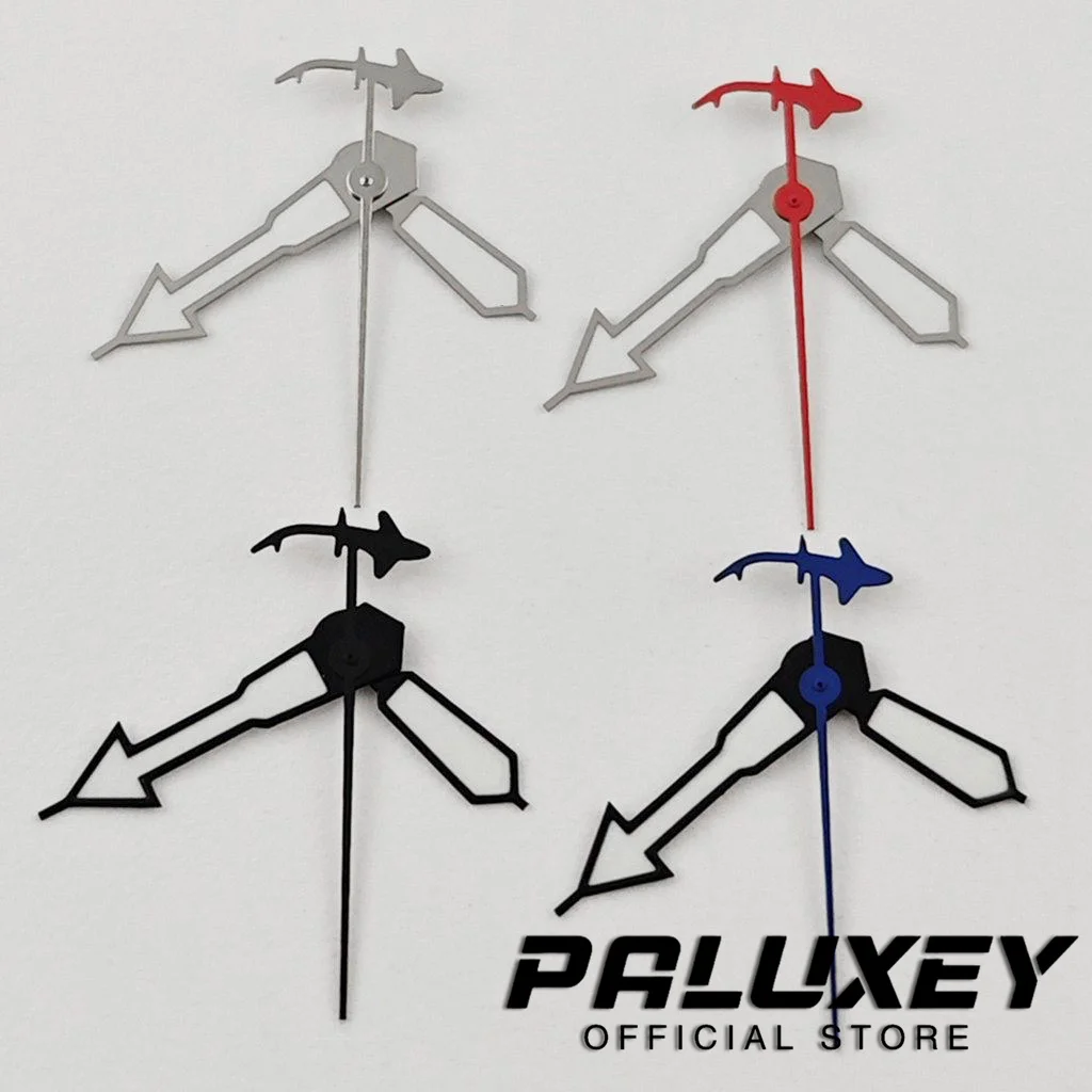 NH35 Hands Green Luminous Watches Pointers Shark Second Hands Parts For NH34 NH35 NH36 NH38 NH39 NH70 NH72 Movement Watch Hands