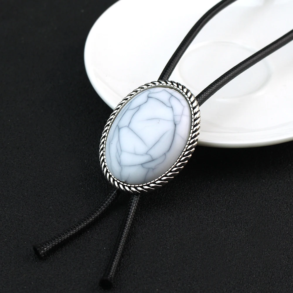 ربطة عنق بولو كلاسيكية مصنوعة يدويًا من الفن الغربي مصنوعة يدويًا من خليط معدني هندي على شكل مثلث من الحجر الطبيعي للرجال والنساء #4