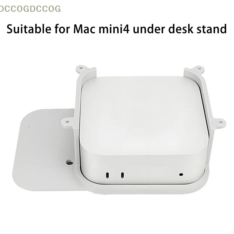 Supporto per mini computer per Mac Mini M4 2024 Staffa di supporto per mini PC desktop sotto la custodia del supporto di montaggio da scrivania con viti