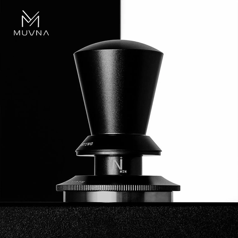 MUVNA 30lb Espresso Coffee Tamper 51/53/58.35mm,Barista Accessory Leveling Tool,Infinite Height Adjustment&Precision Control