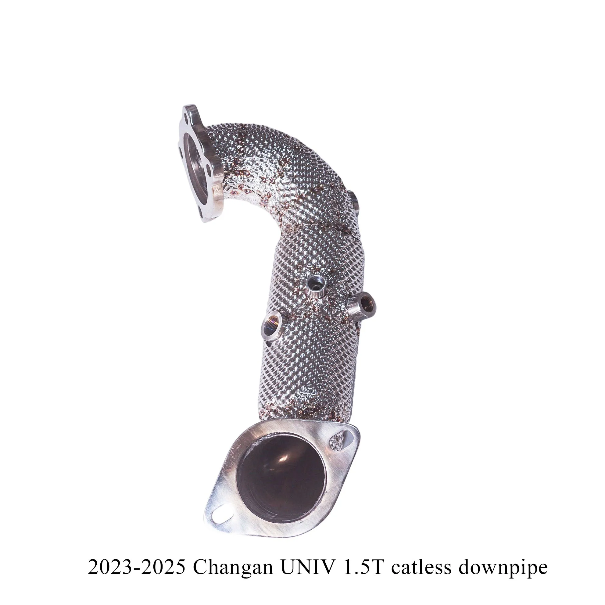 

For Changan Lamore/univ 1.5T catless downpipe exhaust head 304 stainless steel 70mm pipe to relieve restraint and increase power