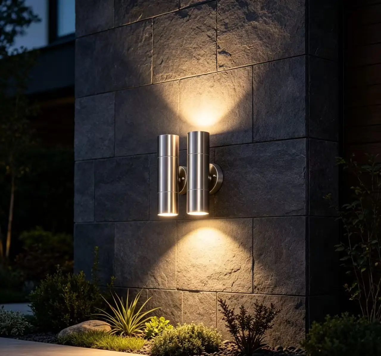Outdoor Waterproof Wall Light, Adjustable Exterior Wall Washer Lamp for Villa Garden Gate Post Courtyard Decor