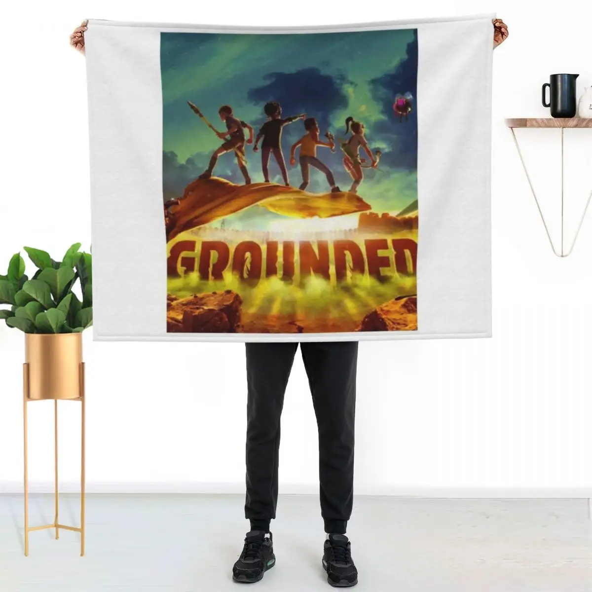 Grounded Game poster Throw Blanket Soft Plush Plaid christmas gifts Quilt Hairy for winter Luxury St Blankets
