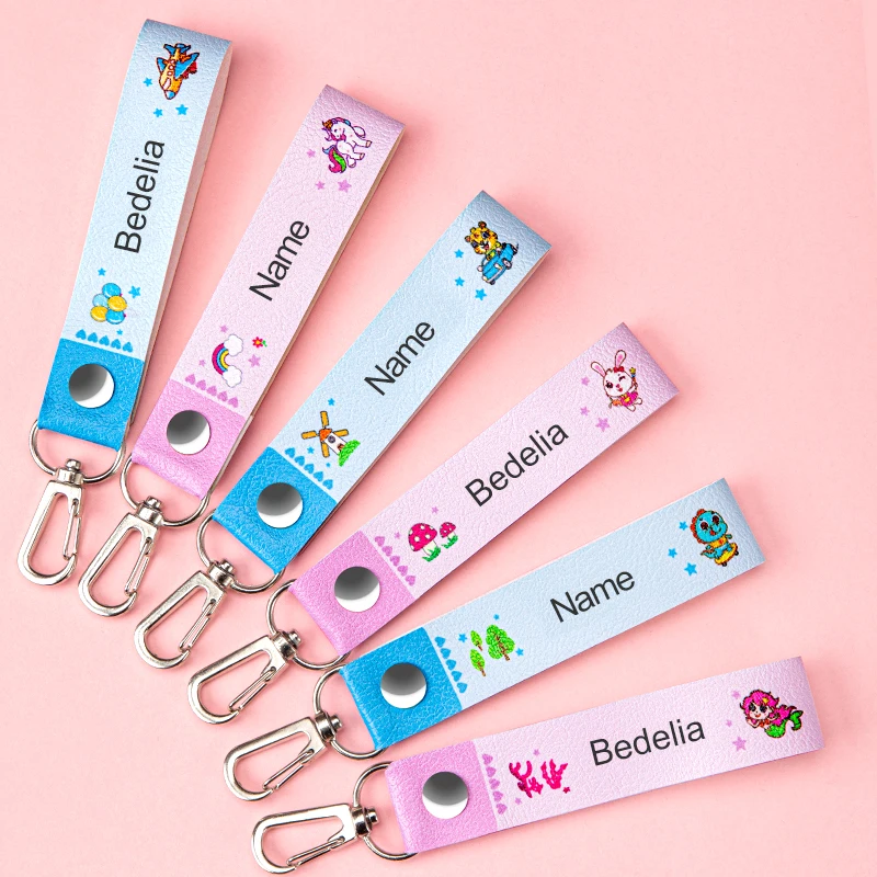 Custom Kids Keychain with Name, Personalized Key Ring