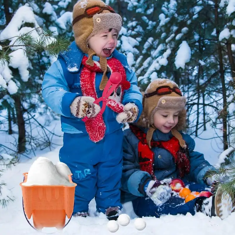 Pinza para Hacer bolas de nieve, molde con pala, juguetes con pala, Clips portátiles, arena de playa