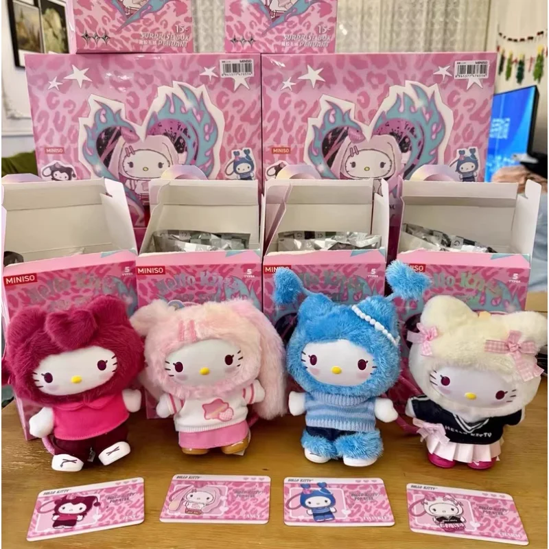 Новая подлинная серия Sanrio Hello Kitty Pop Star, виниловая слепая коробка, игрушки, коробка-сюрприз, подвески, брелки, украшения, модные подарки
