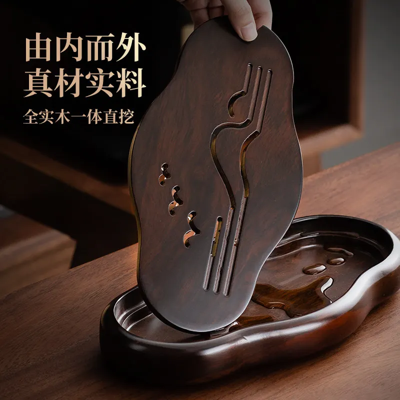 Nordic office Tea Tray Modern Indoor Wooden Chinese Tea Tray Accessories Decorative Luxury Large plateau inox Rectangular Tray 5
