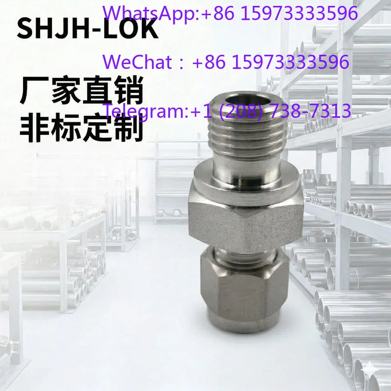 Straight Through External Wire Cartridge Fitting 316L SS Metric External Thread Anti-Corrosion Pipeline Quick Connector