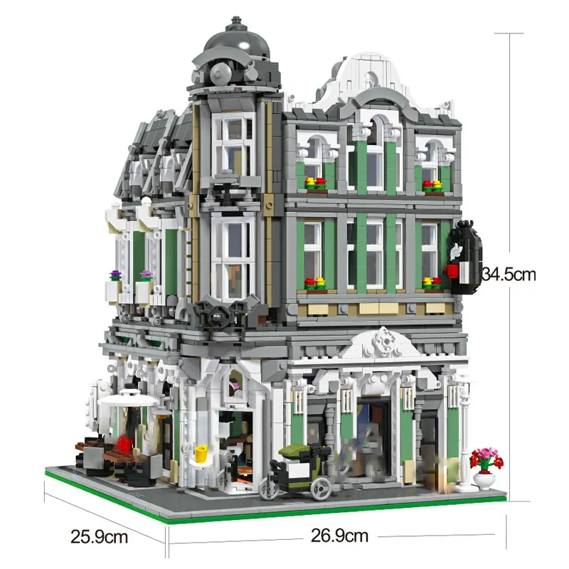 Classic MOC-32576 European Jazz Cafe 10255 Improvement Design 3261pcs 89100 Building Blocks Toy Birthday Gift for Kids