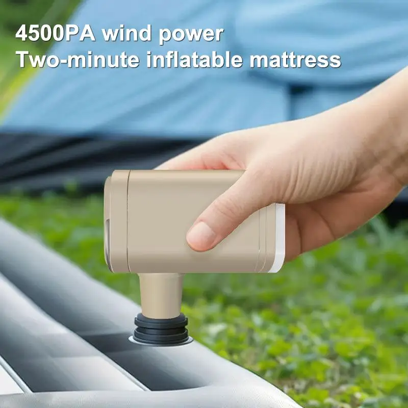 New Portable Rechargeable Electric Air Pump Fast Inflate with Multiple Nozzles for Inflatable Tent Camping Travel