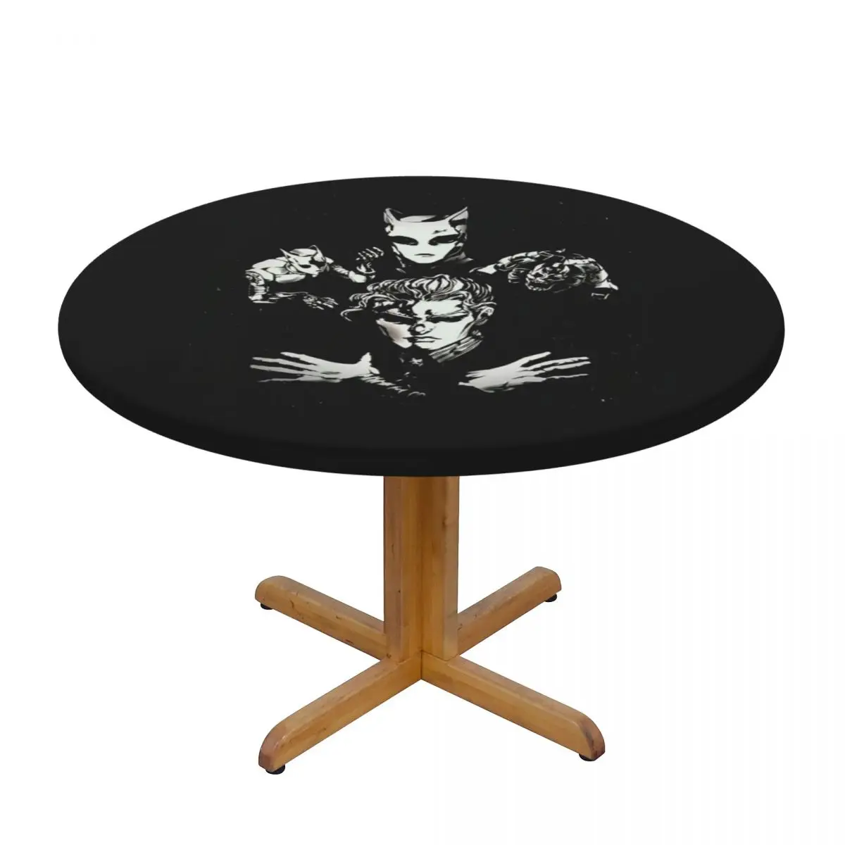 Yoshikage Kira Jojo Bizarre Adventure Waterproof Round Tablecloth Oilproof Table Cloth for Kitchen Events Dining Table Cover