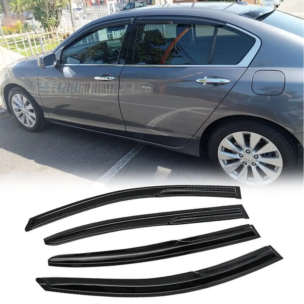 

For 2013-2017 Honda Accord JDM Wavy Window Visor Sun Rain Guards Wind Deflector