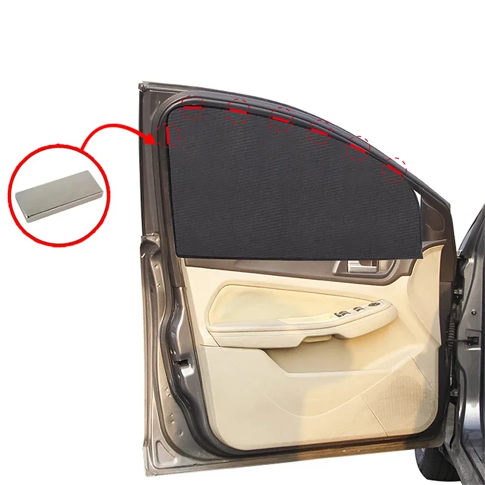 Magnetic Car Sun Shade UV Protection Car Curtain Car Window Sunshade Side Window Summer Protection Window Film Mesh Sun Visor