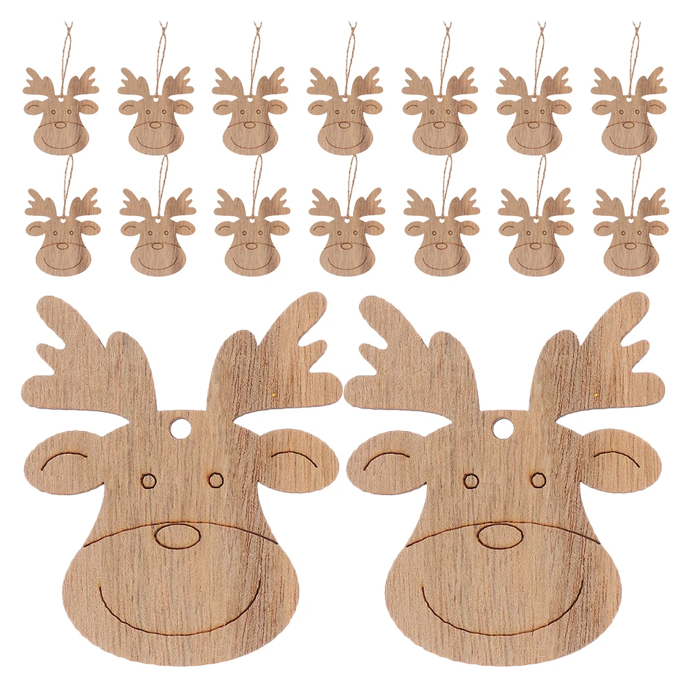 

30 Pcs Shapes Christmas Deer Decoration Tag Diy Ornament Crafts Reindeer Cutouts